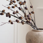 Realistic faux autumn acorn stem